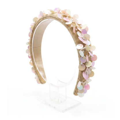 Diadema Lopi Lentejuelas Rosa