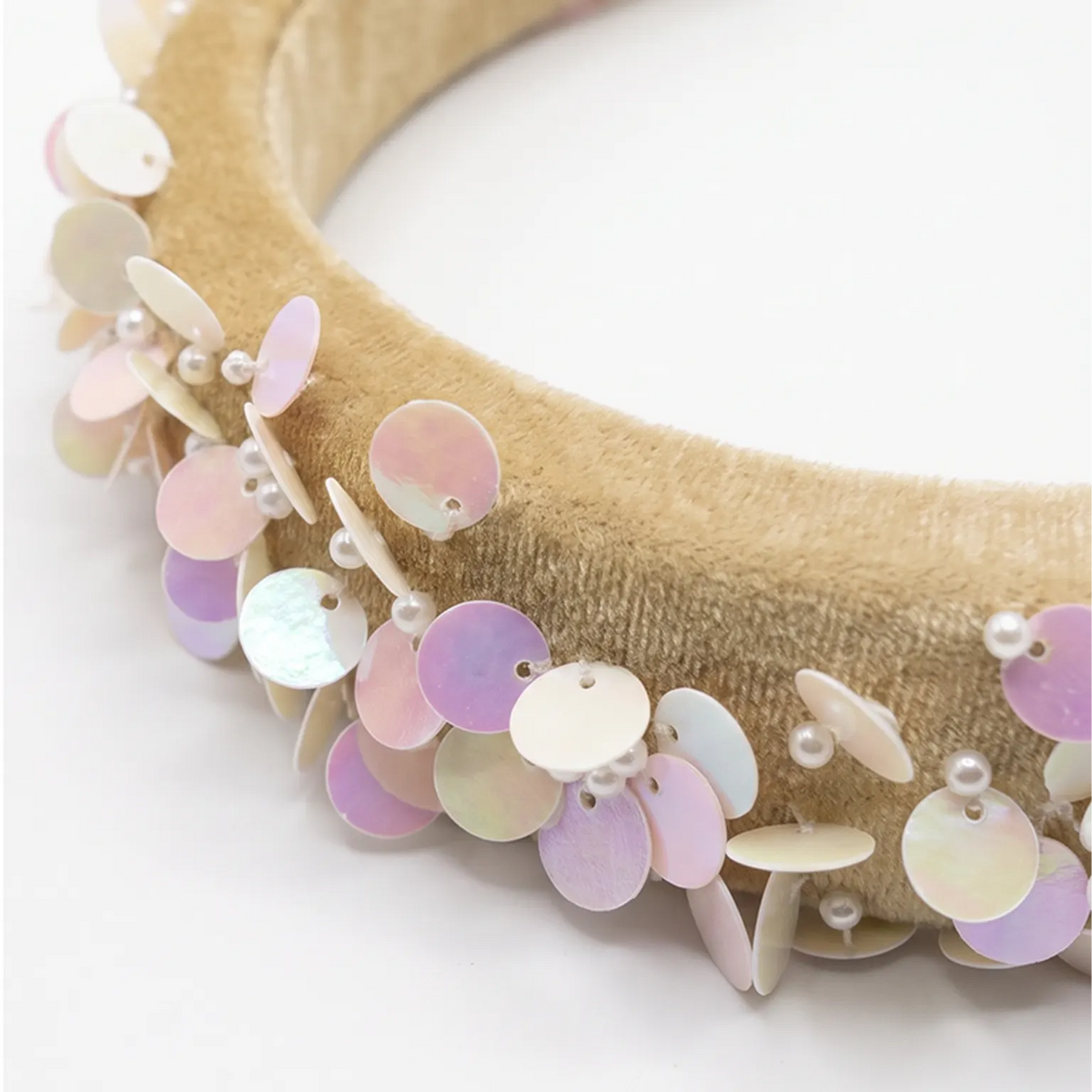 Diadema Lopi Lentejuelas Rosa