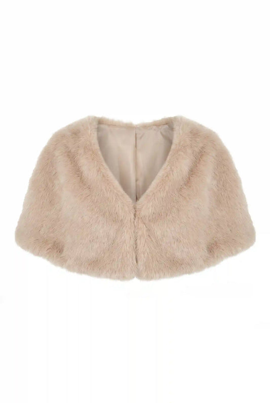 Estola Corta Pelo Beige