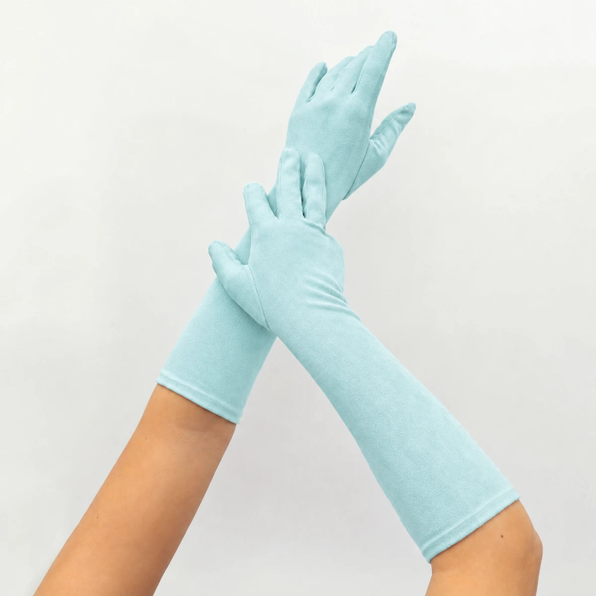 Guantes Invitada Antelina Azul claro