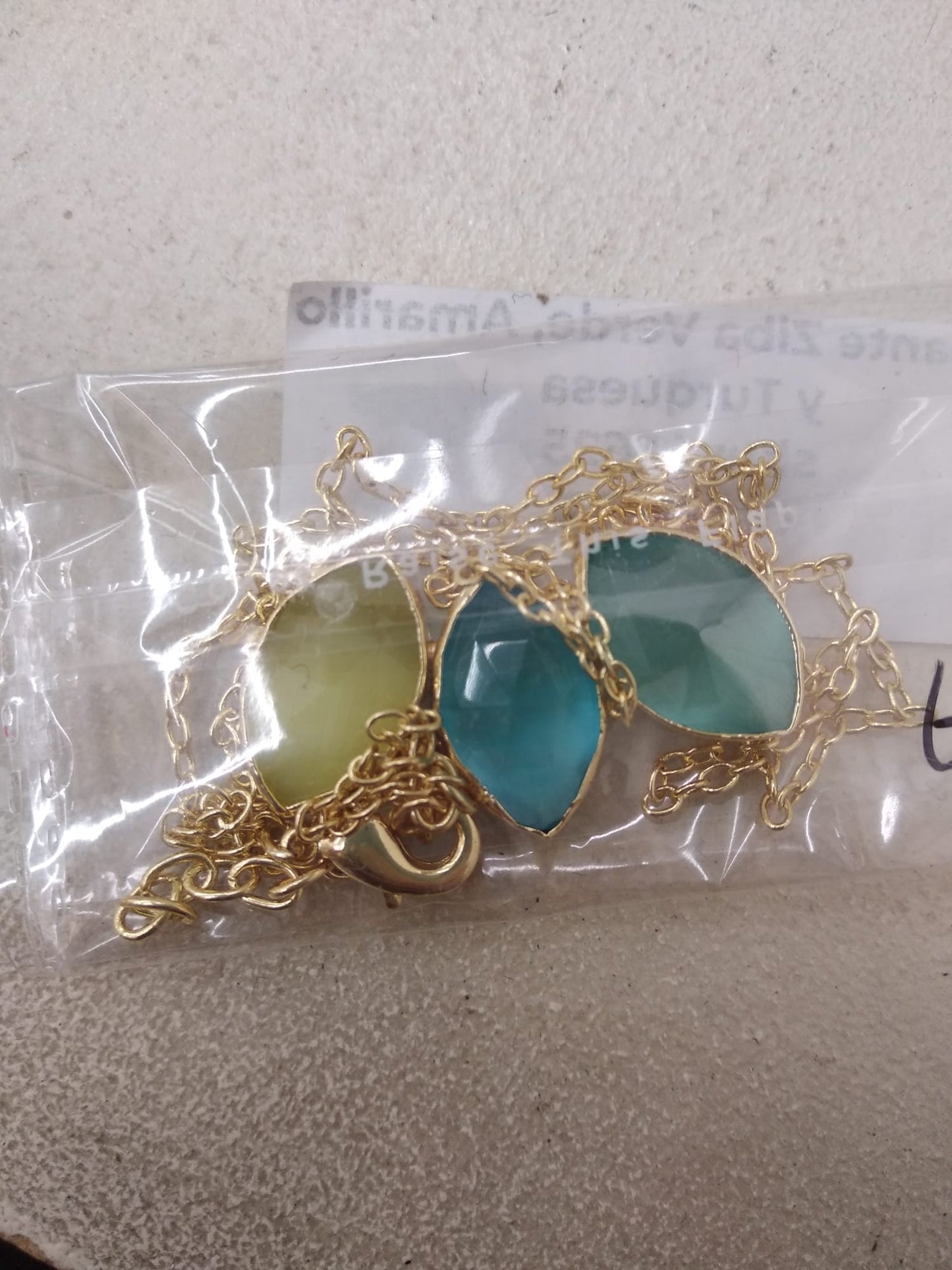 Colgante Ziba Ed. Limitada Verde, Amarillo y Turquesa