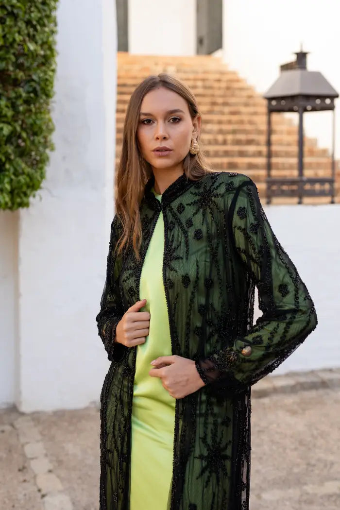 Kaftan Largo Joya Firmamento Negro