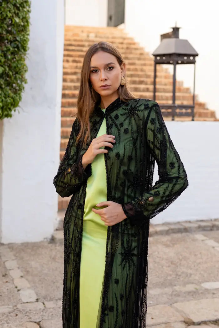 Kaftan Largo Joya Firmamento Negro