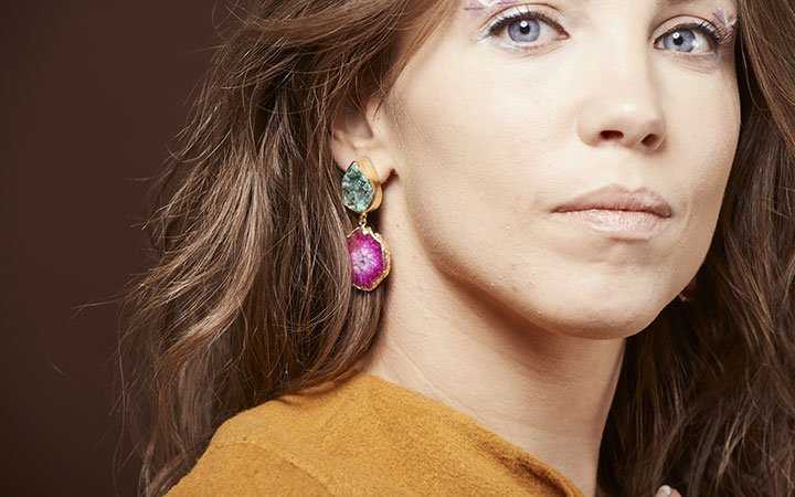 Pendientes Malin Verde y Fucsia