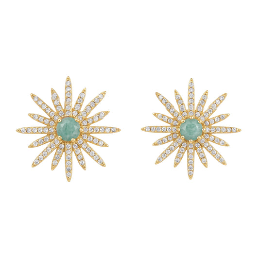 Matrix Pendientes Estrella Polaris Amazonita Shine