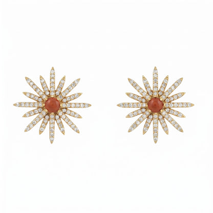 Matrix Polaris Star Earrings Orange and Shine