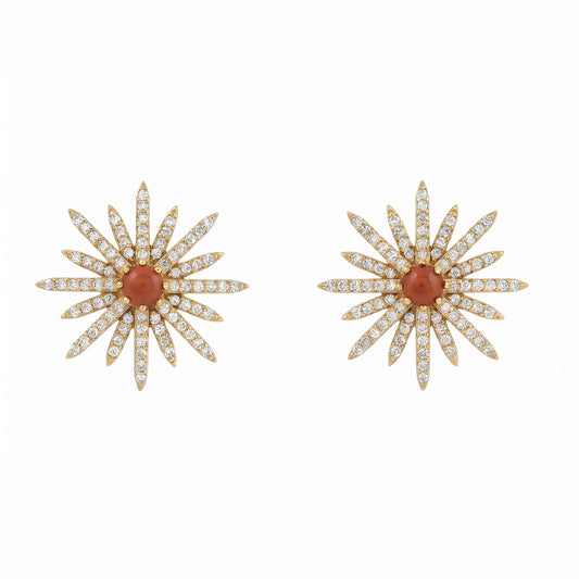 Matrix Pendientes Estrella Polaris Terracota y Shine