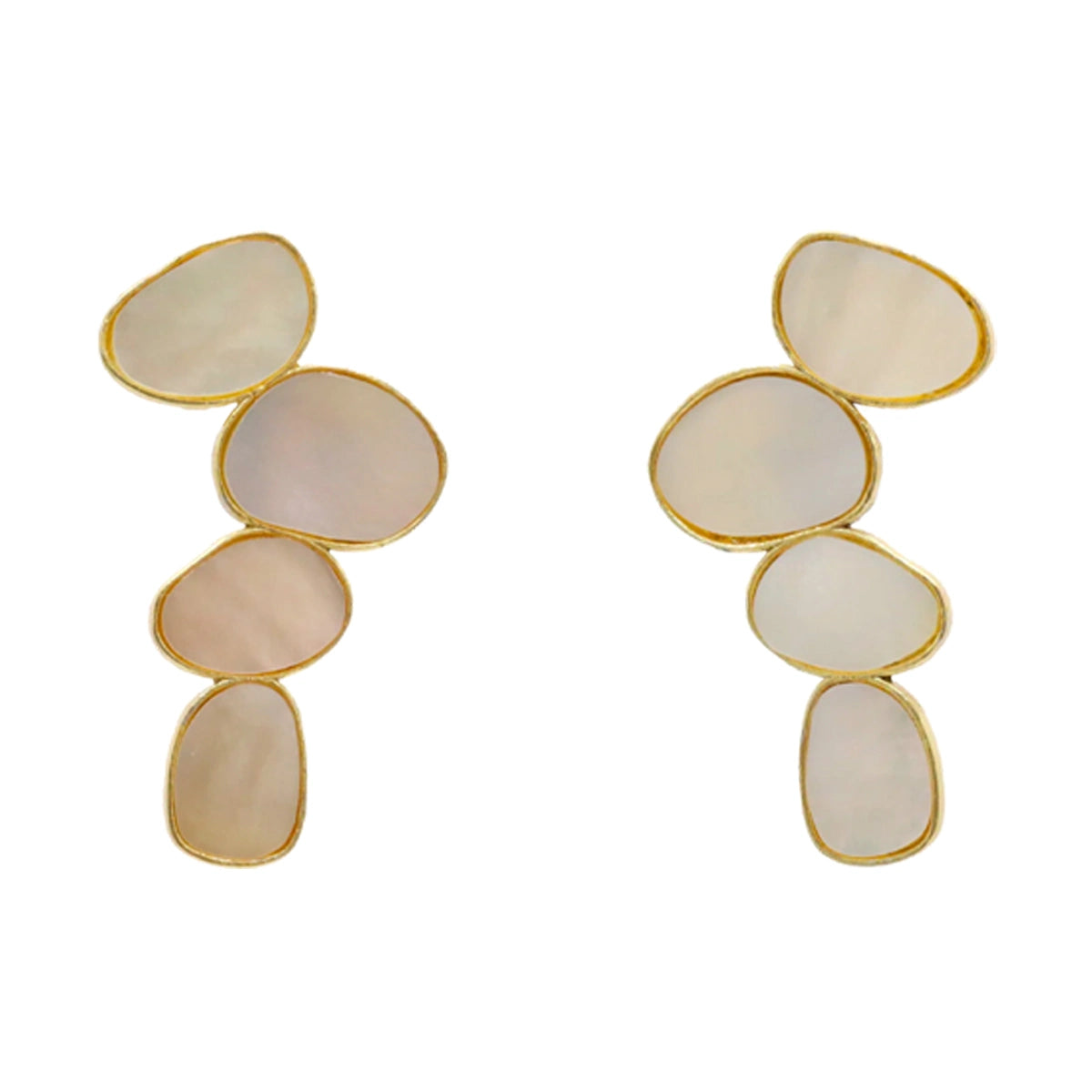 Matrix Pendientes Genís Big Blanco Nácar