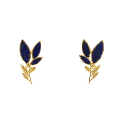 Matrix Pendientes Leaves Azul Lapislazuli