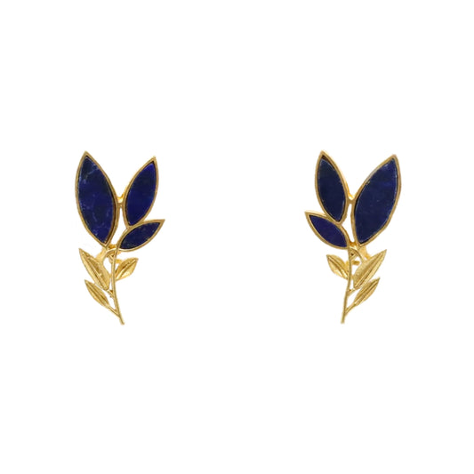 Matrix Pendientes Leaves Azul Lapislazuli