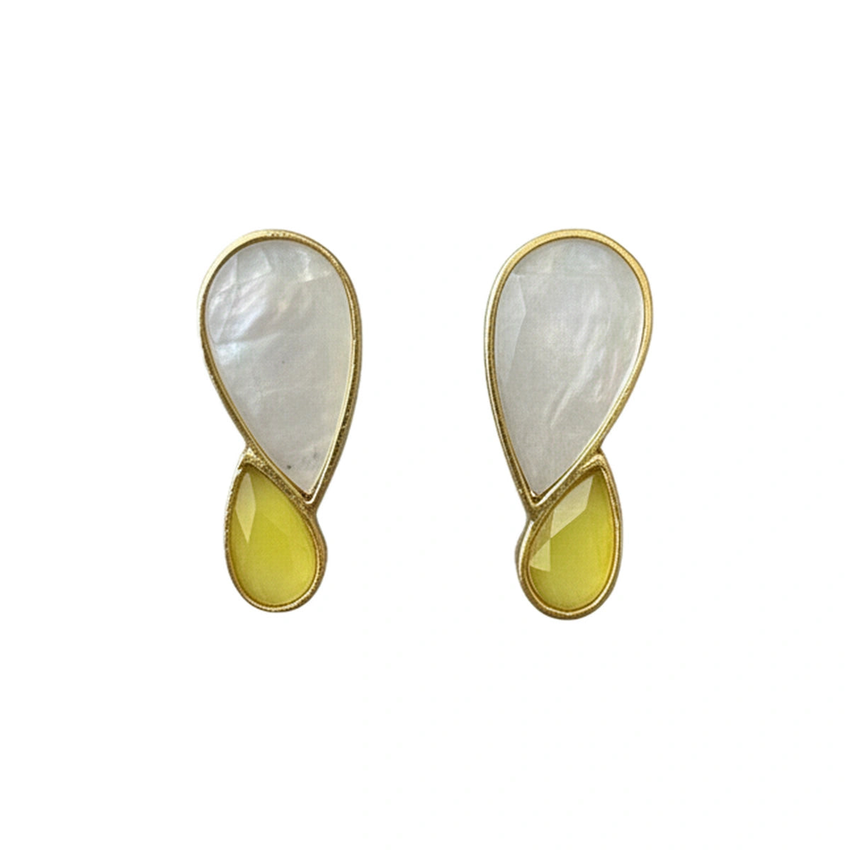 Matrix Pendientes Nexus Piedra Lunar y Amarillo