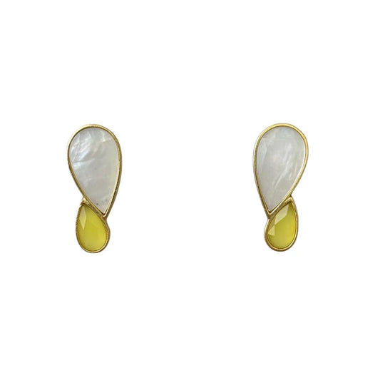 Matrix Pendientes Nexus Piedra Lunar y Amarillo