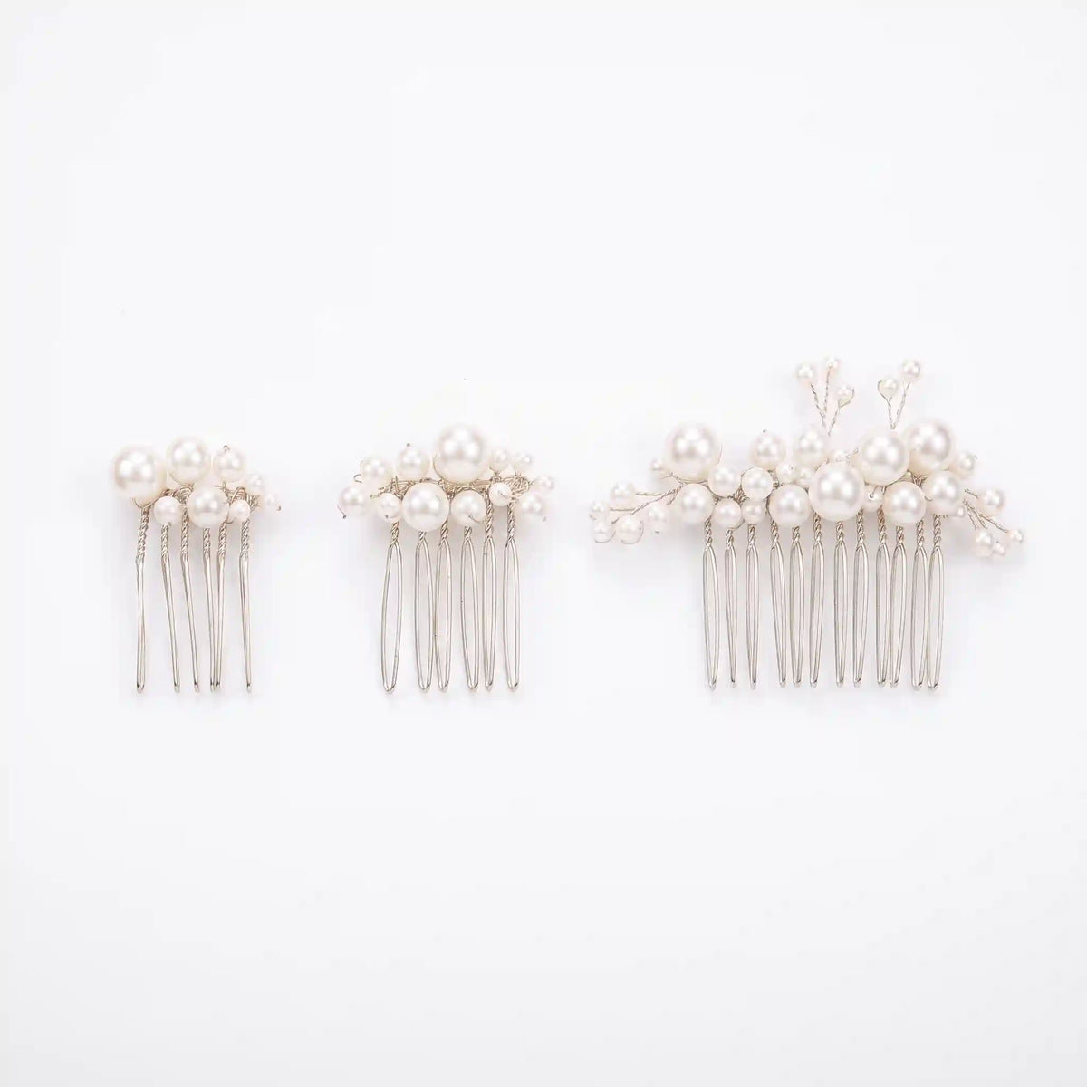 Pack 3 Peinecillos Perlas Cosmio Plata