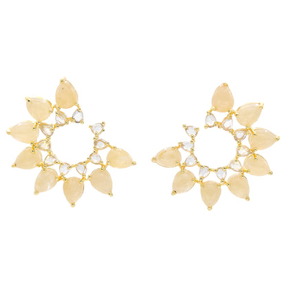 Vintage Pendientes Roleo Crema