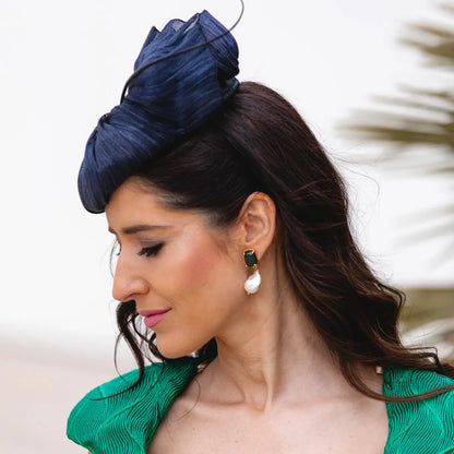 Green Tide and Pearl Earrings