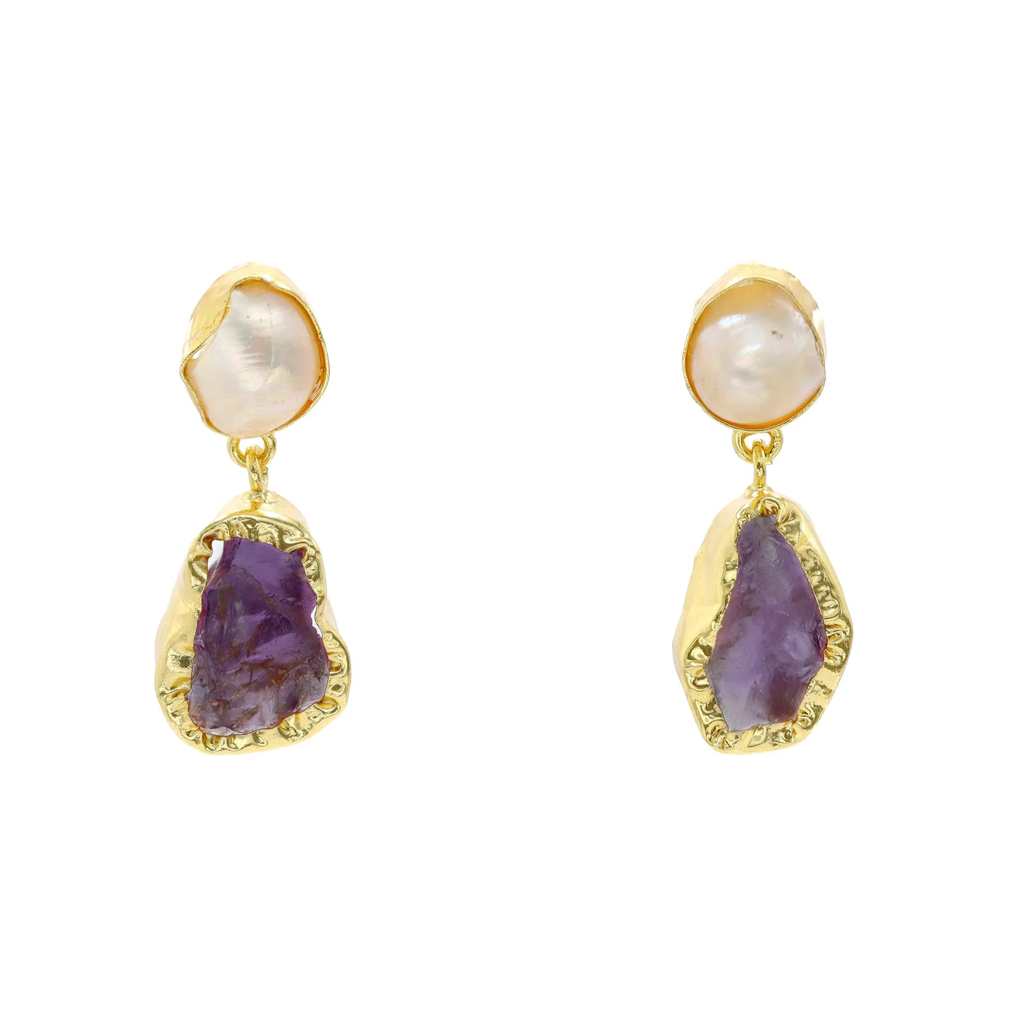 Pendientes Pusat Perla y Morado