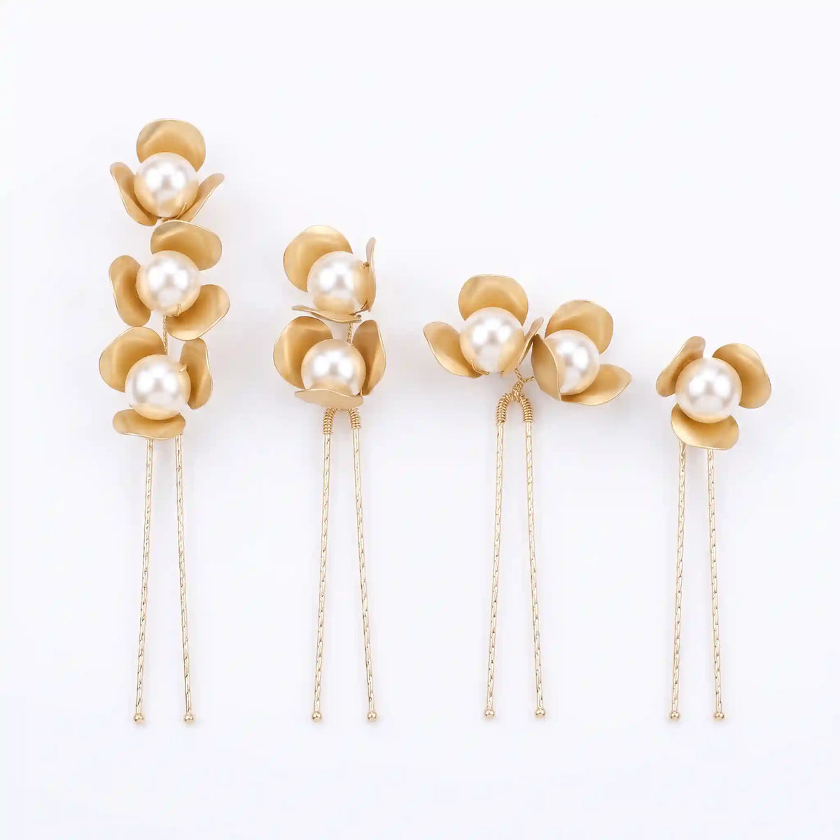 Pack 4 Horquillas Enea Flor Perlas