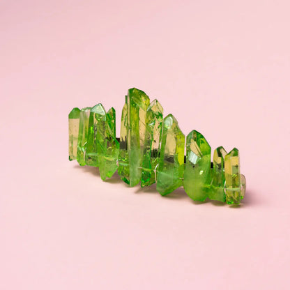 Pasador Prisma Cristales Verde Lima