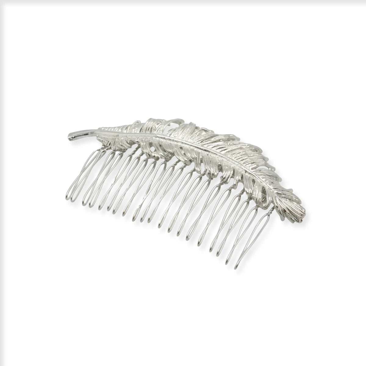 Peinecillo Grande Pluma Plata