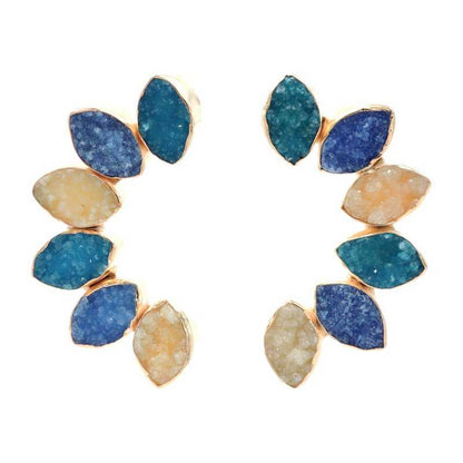 Pendientes Boreal Turquesa, Azul y Amarillo