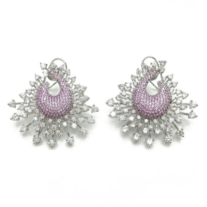 Pendientes Eclat Plata Morado