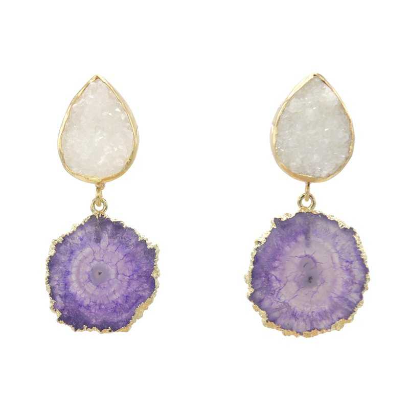 Pendientes Malin Blanco y Morado