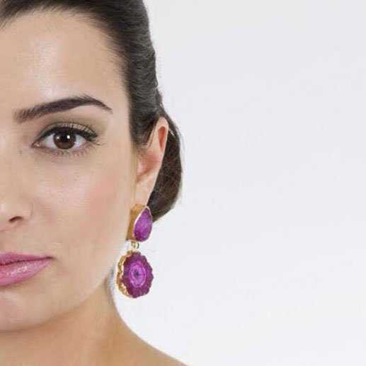 Pendientes Malin Fucsia