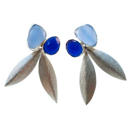 Pendientes Narciso Plata Azules