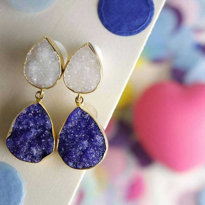 Pendientes Notredame Blanco y Azul