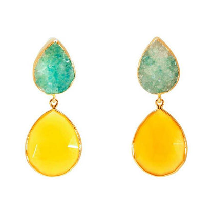 Pendientes Oasis Verde y Amarillo