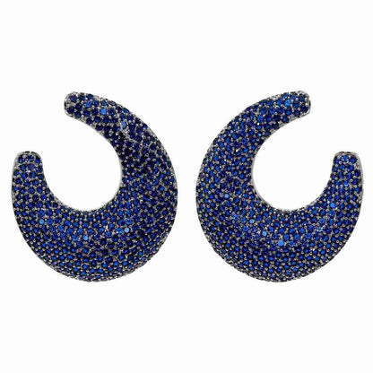 Pendientes Tartana Plata Azul