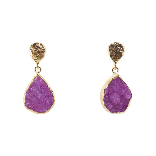 Pendientes Drop Fucsia
