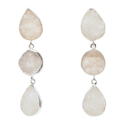 Pendientes Mademoiselle Plata Blanco