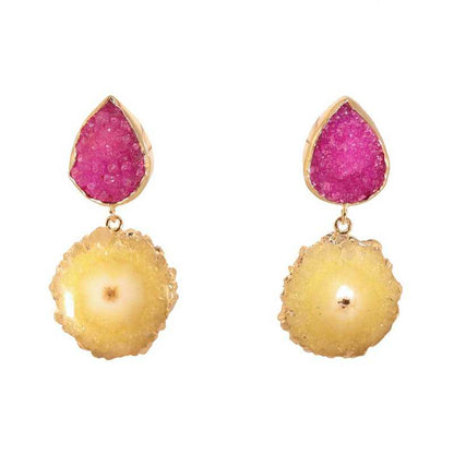 Pendientes Malin Fucsia y Amarillo