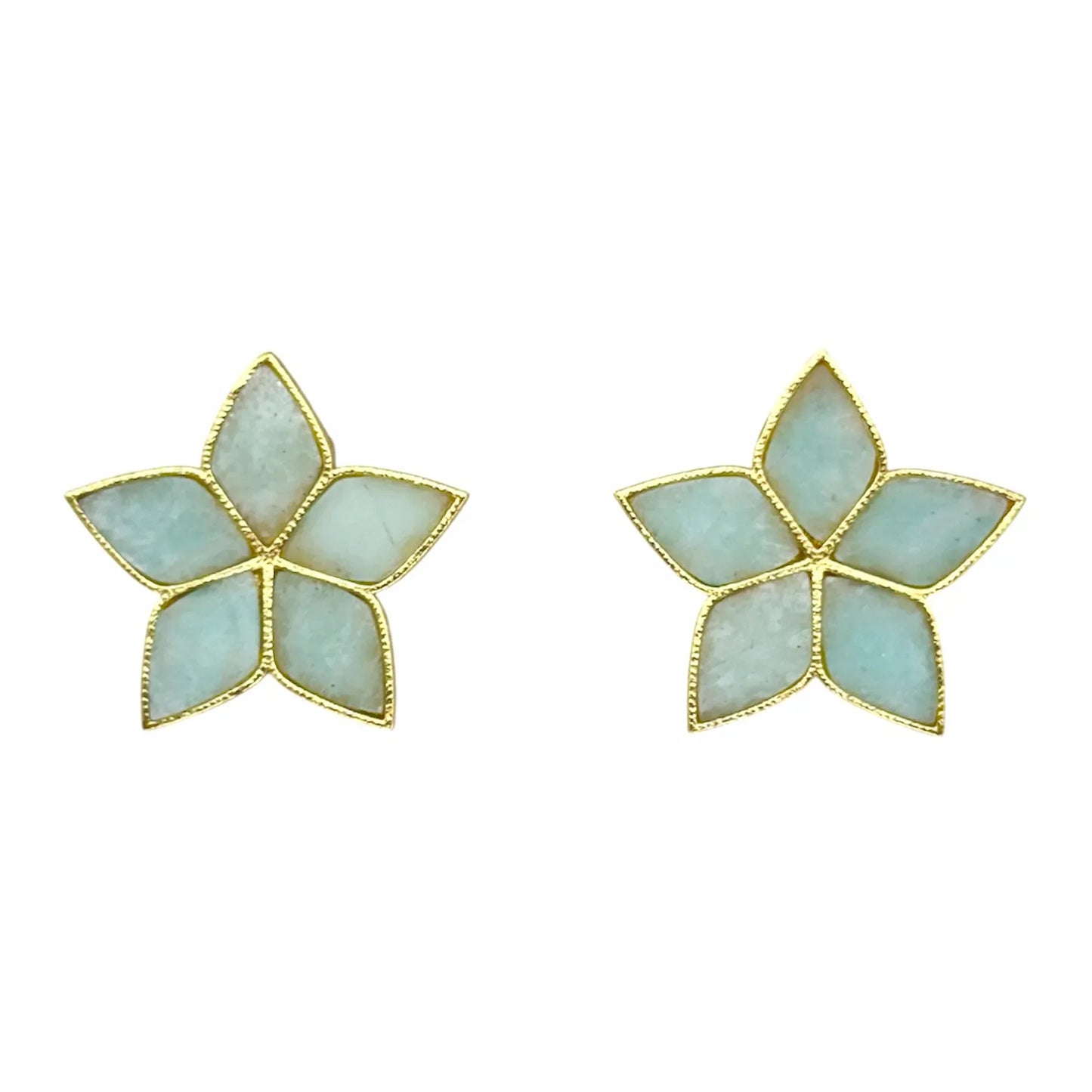 Abelia Earrings Aqua Green Amazonite