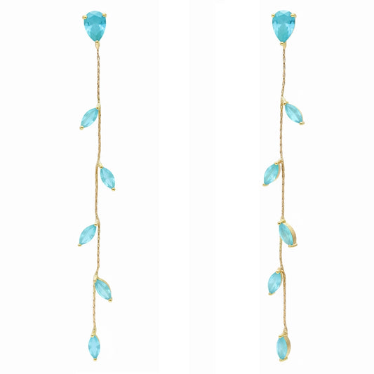 Pendientes Abril Zc Azul Turquesa