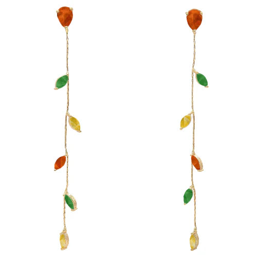 Pendientes Abril Zc Ed. Limitada Naranja, Verde y Amarillo