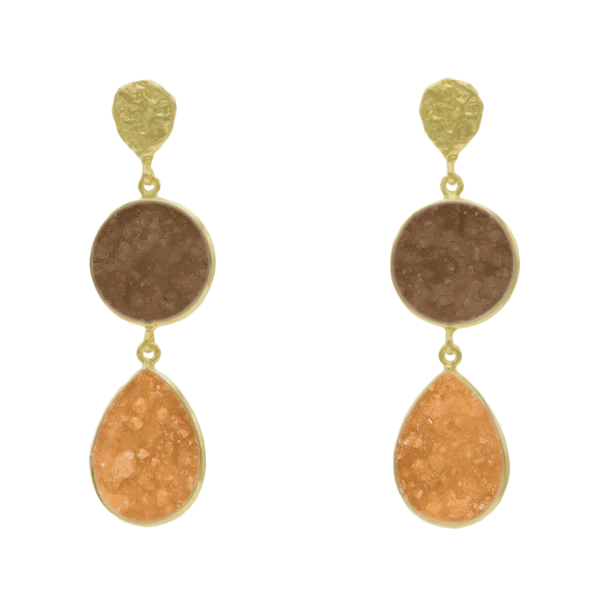 Pendientes Acanthus Ed. Limitada Marrón y Anaranjado
