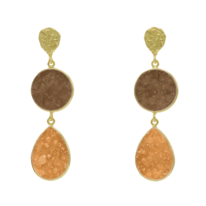 Pendientes Acanthus Ed. Limitada Marrón y Anaranjado