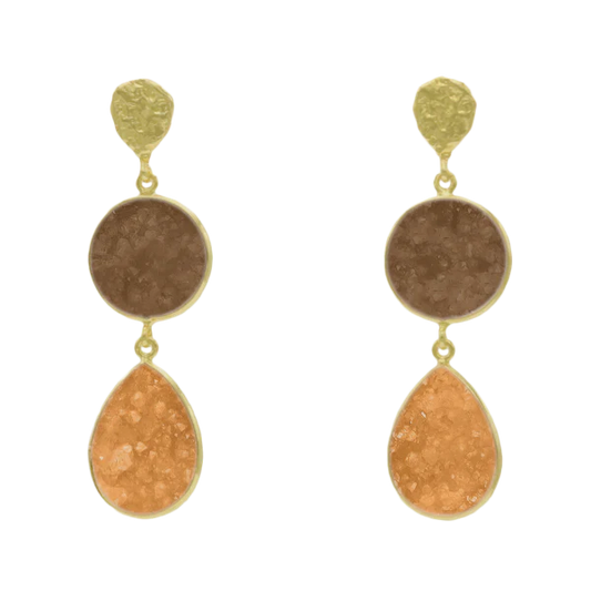Pendientes Acanthus Ed. Limitada Marrón y Anaranjado