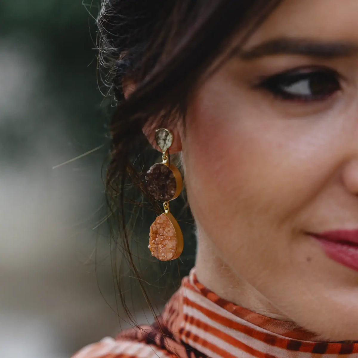 Pendientes Acanthus Ed. Limitada Marrón y Anaranjado