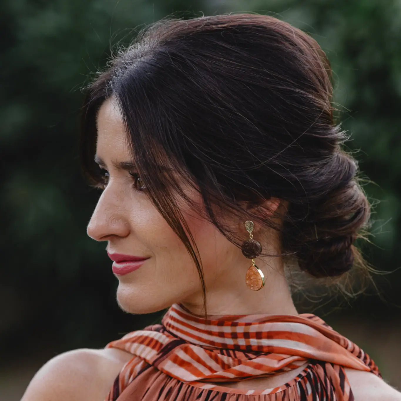 Pendientes Acanthus Ed. Limitada Marrón y Anaranjado
