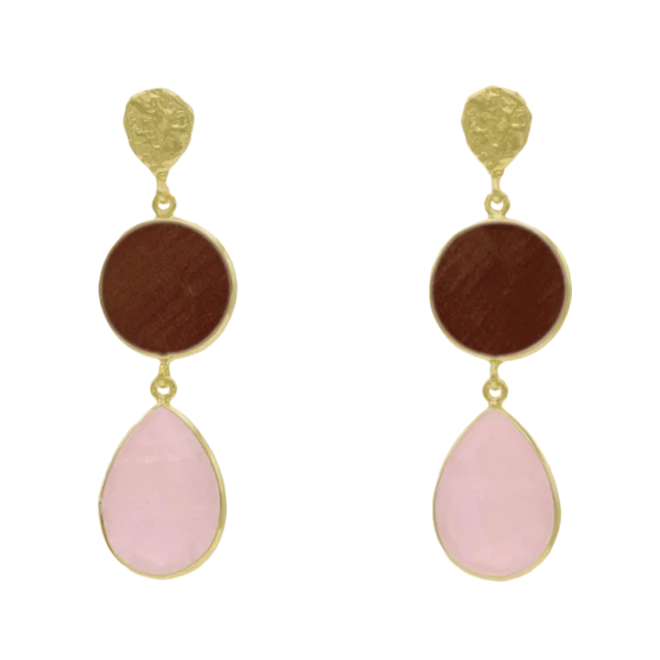 Pendientes Acanthus Ed. Limitada Marrón y Rosa Palo