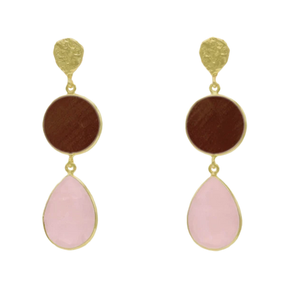 Pendientes Acanthus Ed. Limitada Marrón y Rosa Palo