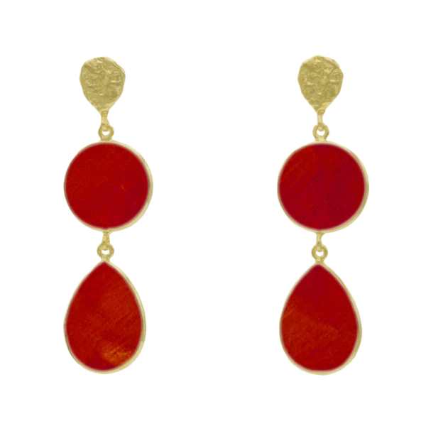 Pendientes Acanthus Ed. Limitada Rojo Caldero