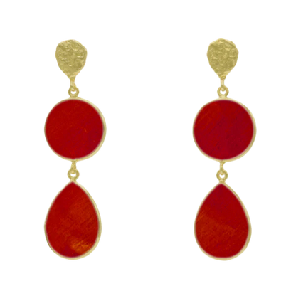 Pendientes Acanthus Ed. Limitada Rojo Caldero