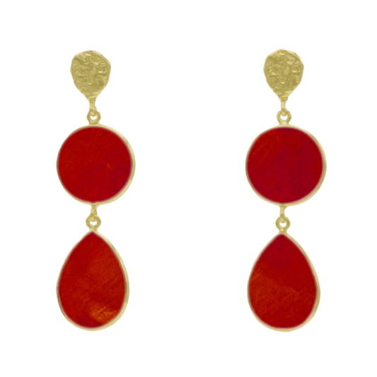 Pendientes Acanthus Ed. Limitada Rojo Caldero