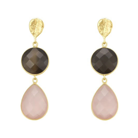 Pendientes Acanthus Ed. Limitada Marrón y Rosa Palo