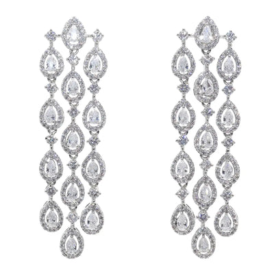 Pendientes Chandelier Plata Shine