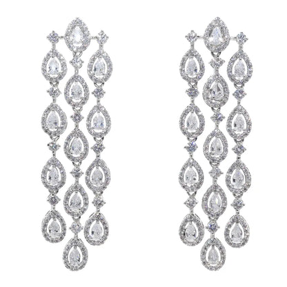 Pendientes Chandelier Plata Shine